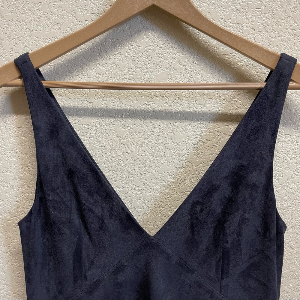 💥2/$20💥 ZARA Trafaluc Fringe Dress S Black Suede EUC - Picture 3 of 11